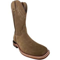 Bota Texana Masculina Jácomo Couro Hidro Chocolate Ref: 2591/DRBT