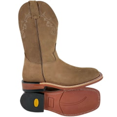Bota Texana Masculina Jácomo Couro Hidro Chocolate Ref: 2591/DRBT