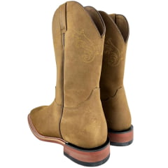 Bota Texana Masculina Jácomo Couro Hidro Coyote Ref: 2591/DRBT