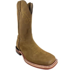 Bota Texana Masculina Jácomo Couro Hidro Coyote Ref: 2591/DRBT