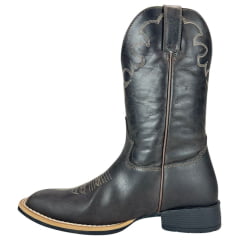 Bota Texana Masculina Jácomo Bico Quadrado Fossil Oil/Fossil Oil Café - REF:2341/UM