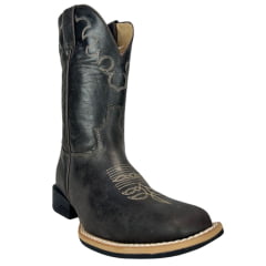 Bota Texana Masculina Jácomo Bico Quadrado Fossil Oil/Fossil Oil Café - REF:2341/UM