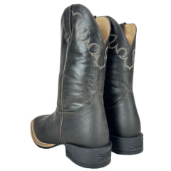 Bota Texana Masculina Jácomo Bico Quadrado Fossil Oil/Fossil Oil Café - REF:2341/UM