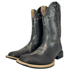 Bota Texana Masculina Jácomo Bico Quadrado Fossil Oil/Fossil Oil Café - REF:2341/UM