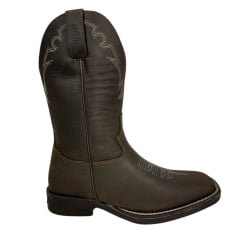 Bota Texana Masculina Jácomo Bico Quadrado Couro Crazy Havana Ref:2391/FXD