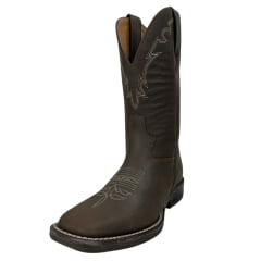 Bota Texana Masculina Jácomo Bico Quadrado Couro Crazy Havana Ref:2391/FXD