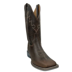 Bota Texana Masculina Jácomo Bico Quadrado Couro Fóssil Oil Café Ref.3121/UMG