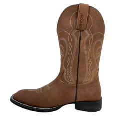 Bota Texana Masculina Jácomo Bico Quadrado Couro Mustang Sella Ref.3141/UMP