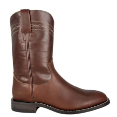 Bota Texana Masculina Jácomo Bico Redondo Com Cano Pull Up Havana/Pull Up Havana Ref:0401-C