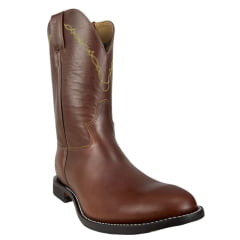 Bota Texana Masculina Jácomo Pull Up Havana Bico Redondo  Ref:5002/C