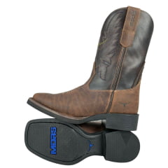 Bota Texana Masculina Os Moiadeiros Tabaco Ref:7014