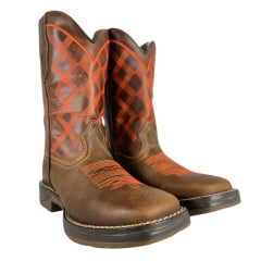 Bota Texana Masculina Red Dust Grazy Tabaco Fóssil Sela Solado Jump Ref:BAME=16