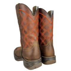 Bota Texana Masculina Red Dust Grazy Tabaco Fóssil Sela Solado Jump Ref:BAME=16