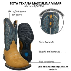 Bota Texana Masculina Vimar Boots Bam/Mar Magnum Ref:81360