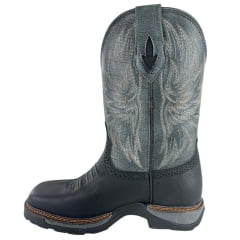 Bota Texana Masculina Vimar Cano Médio Tundra Bico Quadrado Solado Jump Preto/Chumbo Ref:81398