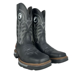 Bota Texana Masculina Vimar Crazy Horse Preto Tundra Ref:81388