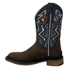 Bota Texana Masculina Vimar Marrom Escuro Solado Work - Ref. 81323