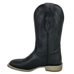 Bota Texana Masculina Vimar Boots Bico Quadrado Couro Discovery Preto Sola TXS-002F78 Ref:81363