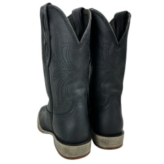 Bota Texana Masculina Vimar Boots Bico Quadrado Couro Discovery Preto Sola TXS-002F78 Ref:81363