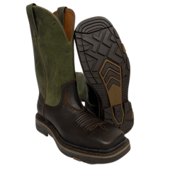 Bota Masculina Goyazes Couro Pit Stop Café Dallas Folha Ref. 207402- CK