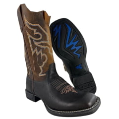 Bota Texana Masculina Goyazes Café Dallas Tabaco Ref: 201560-CF