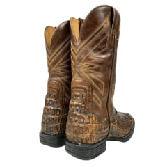 Bota Texana Masculina Goyazes Couro De Rabo De Jacaré Ref: BT-TX-MA-GO-0037