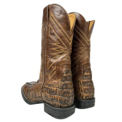 Bota Texana Masculina Goyazes Couro De Rabo De Jacaré Ref: BT-TX-MA-GO-0037