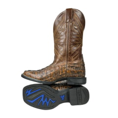 Bota Texana Masculina Goyazes Couro De Rabo De Jacaré Ref: BT-TX-MA-GO-0037