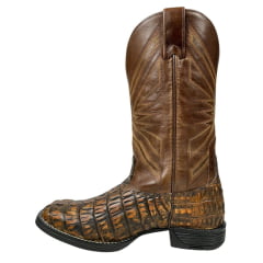 Bota Texana Masculina Goyazes Couro De Rabo De Jacaré Ref: BT-TX-MA-GO-0037