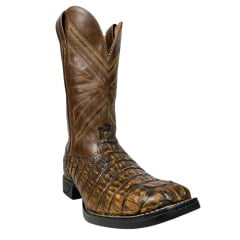 Bota Texana Masculina Goyazes Couro De Rabo De Jacaré Ref: BT-TX-MA-GO-0037