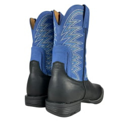 Bota Texana Masculina Goyazes - Preto/Azul Ref: 211502-CF