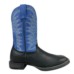 Bota Texana Masculina Goyazes - Preto/Azul Ref: 211502-CF