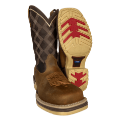 Bota Texana Masculina Red Dust Bame Jump Crazy Tabaco