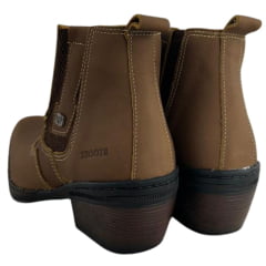 Botina Masculina Zboots Bico Fino Couro Mustang Sela - REF:6702