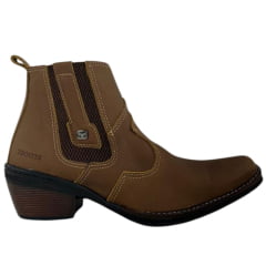 Botina Masculina Zboots Bico Fino Couro Mustang Sela - REF:6702