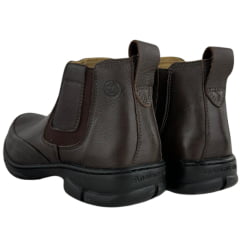 Botina Masculina Anatomic Gel Couro Floater Brown Cost Café Sola 360 Preta Vermelha REF:7891