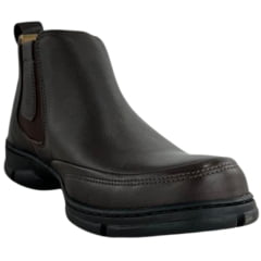 Botina Masculina Anatomic Gel Couro Floater Brown Cost Café Sola 360 Preta Vermelha REF:7891