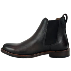 Botina Masculina Anatomic Gel Couro Floater Oxford Pinhão Sola De Couro Braford Ref:3150