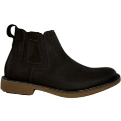 Botina Masculina Anatomic Gel Couro Vintage Brown/Cost Café Sola Bulldog Natural - REF:9053