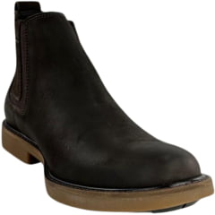 Botina Masculina Anatomic Gel Couro Vintage Brown/Cost Café Sola Bulldog Natural - REF:9053