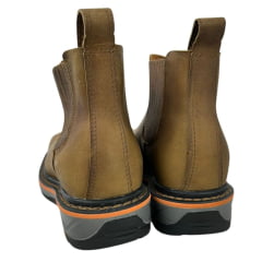 Botina Masculina Goyazes Bico Quadrado Work Dallas Furta Cor Friso Laranja Ref.207405 Ck