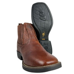 Botina Masculina Strut Bico Quadrado Couro Carneiro Corrugado Caramelo Ref:BOT-STRUT- 3036 Botina Masculina Strut Bico Quadrado Couro Carneiro Corrugado Caramelo Ref:BOT-STRUT- 3036
