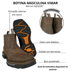 Botina Masculina Vimar Crazy Horse Café Tundra Ref:82081