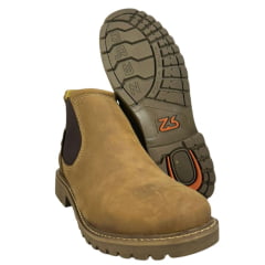 Botina Masculina Zebu Bico Redondo Couro Mustang Sela Ref:85020MS06 Botina Masculina Zebu Bico Redondo Couro Mustang Sela Ref:85020MS06