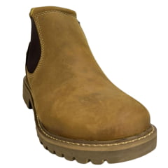 Botina Masculina Zebu Bico Redondo Couro Mustang Sela Ref:85020MS06