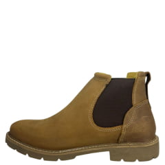 Botina Masculina Zebu Bico Redondo Couro Mustang Sela Ref:85020MS06
