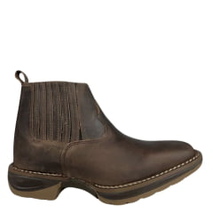 Botina Texana Masculina Durango Bico Quadrado Couro Med Dog Marrom Solado Diamond Jump Ref 2120002121DJX