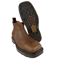 Botina Texana Masculina Goyazes Couro Bufalo Ambar Solado Work Ref 207405-CK