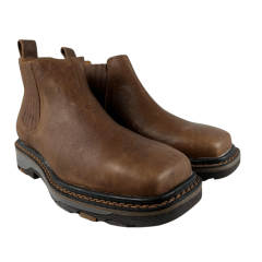 Botina Texana Masculina Goyazes Couro Bufalo Ambar Solado Work Ref 207405-CK