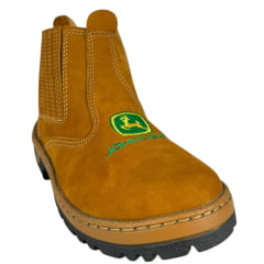 Botina Unissex Achete Bico Redondo Castor Bordado John Deere